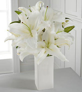 Lys blancs en vase
