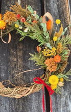 Couronne de fleurs séchées